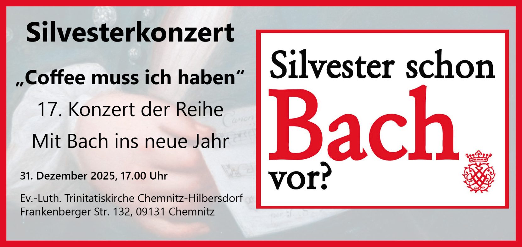 17. Silvesterkonzert „Mit Bach ins neue Jahr“ – 2025